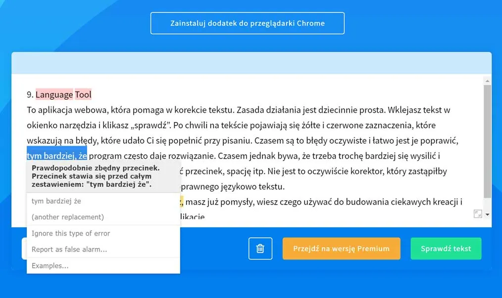zadbaj o styl i język z language tool